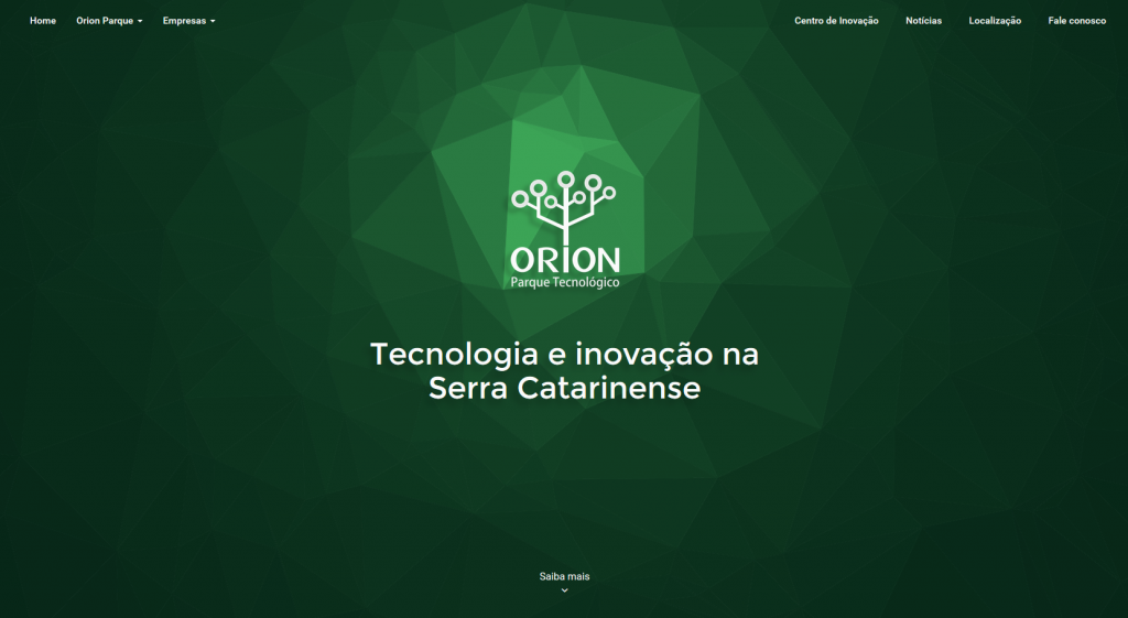 Website do Órion Parque