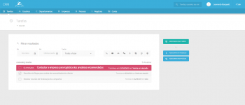 Ferramentas e recursos da franquia - CRM - Tarefas