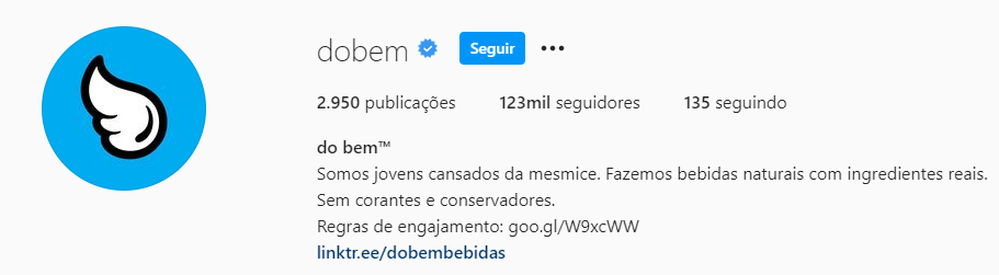 Bio do Instagram: Do bem